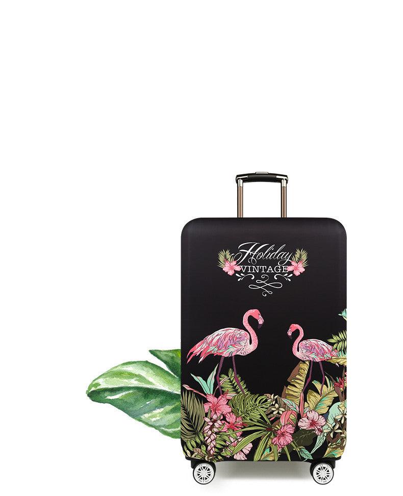 Happy Flamingo Luggage Cover Collection fits 18-32 inches - Divine Heart L.A.