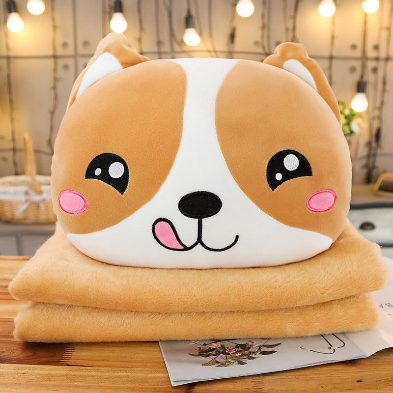 Markie the Shiba Inu Puppy Throw Pillow or Matching Blanket - Divine Heart L.A.