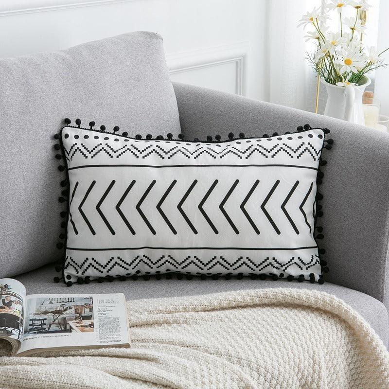 Modern Lines Bohemian Tasseled Throw Pillow Cover Collection - Divine Heart L.A.