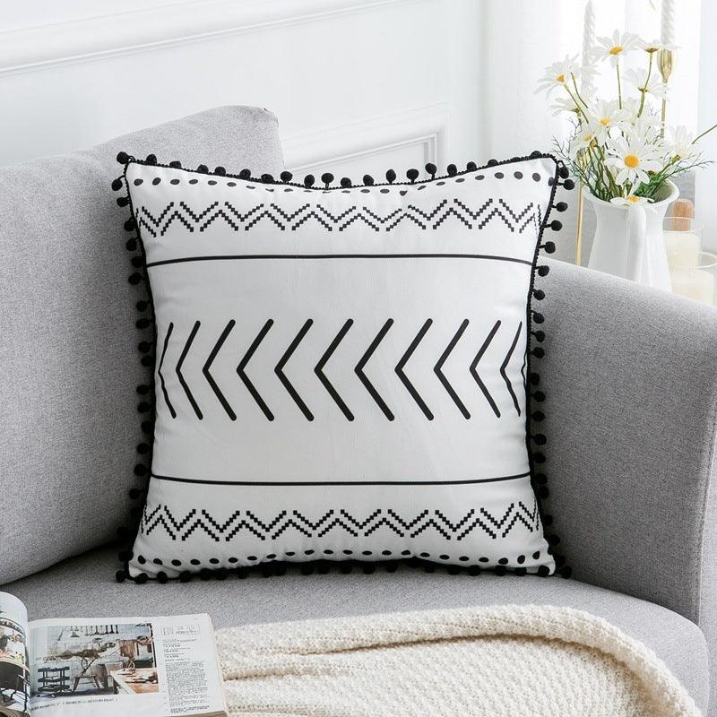 Modern Lines Bohemian Tasseled Throw Pillow Cover Collection - Divine Heart L.A.