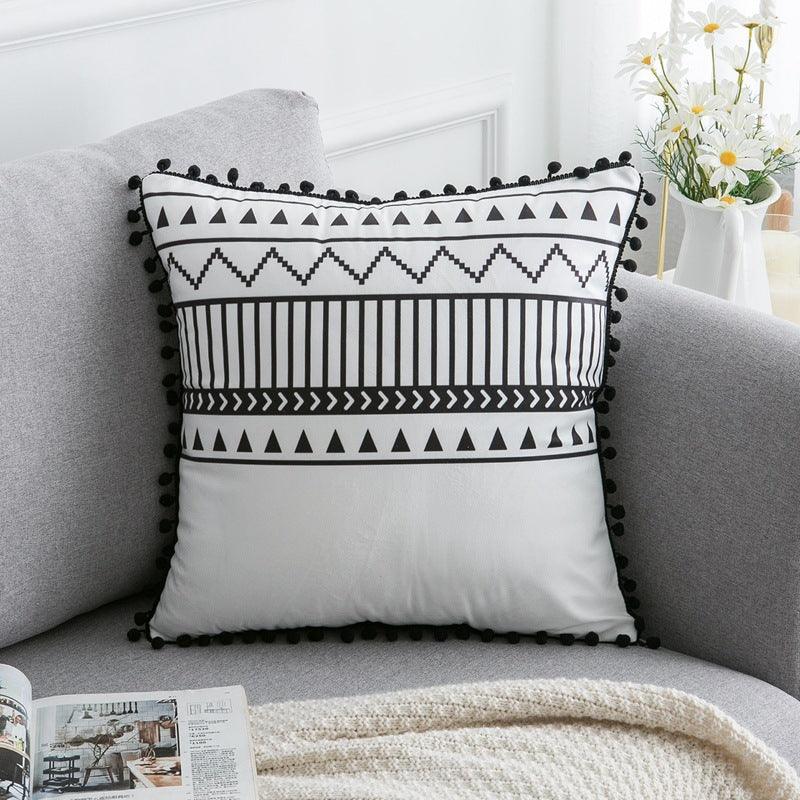 Modern Lines Bohemian Tasseled Throw Pillow Cover Collection - Divine Heart L.A.