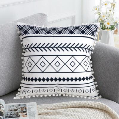 Modern Lines Bohemian Tasseled Throw Pillow Cover Collection - Divine Heart L.A.