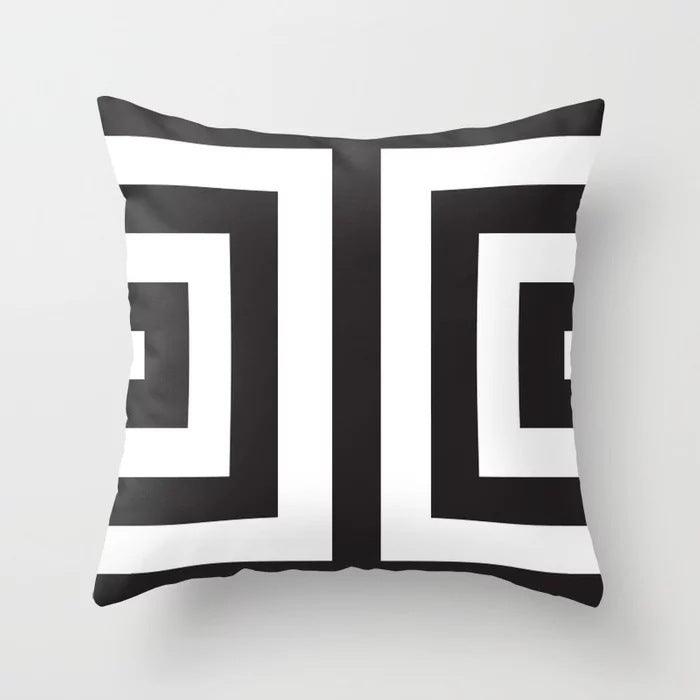 Mr Zebra Geometric Throw Pillow - Divine Heart L.A.