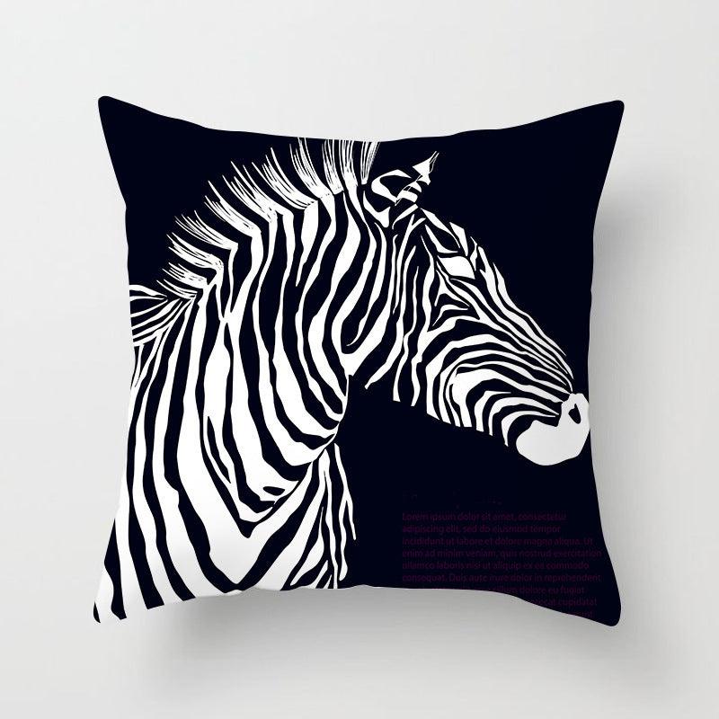 Mr Zebra Geometric Throw Pillow - Divine Heart L.A.