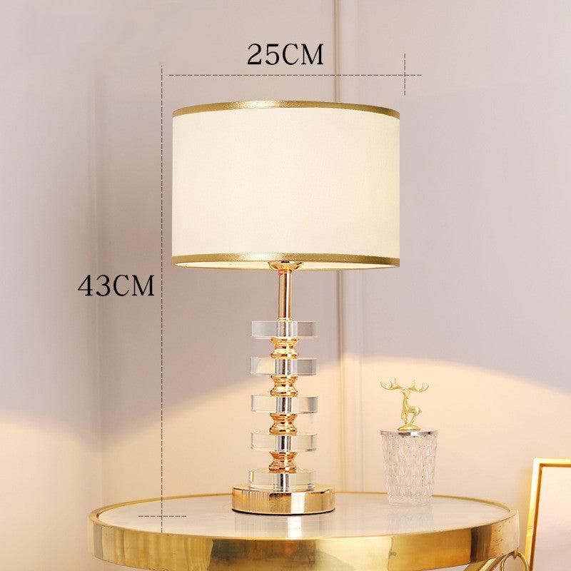 Parchway & Co. Crystal and Linen Table Lamp - Divine Heart L.A.