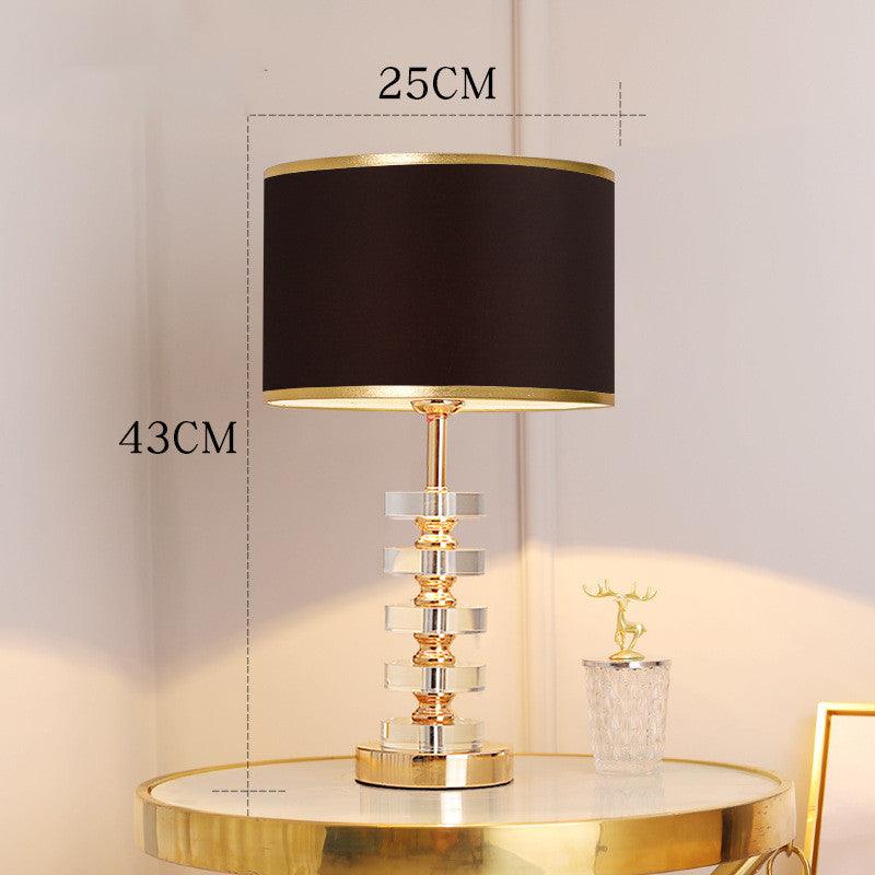 Parchway & Co. Crystal and Linen Table Lamp - Divine Heart L.A.