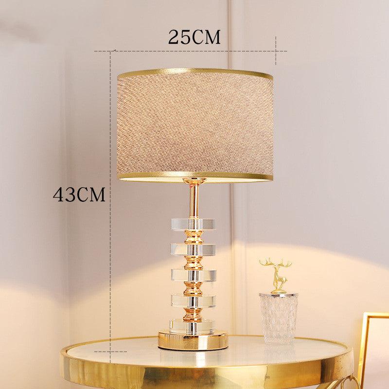Parchway & Co. Crystal and Linen Table Lamp - Divine Heart L.A.