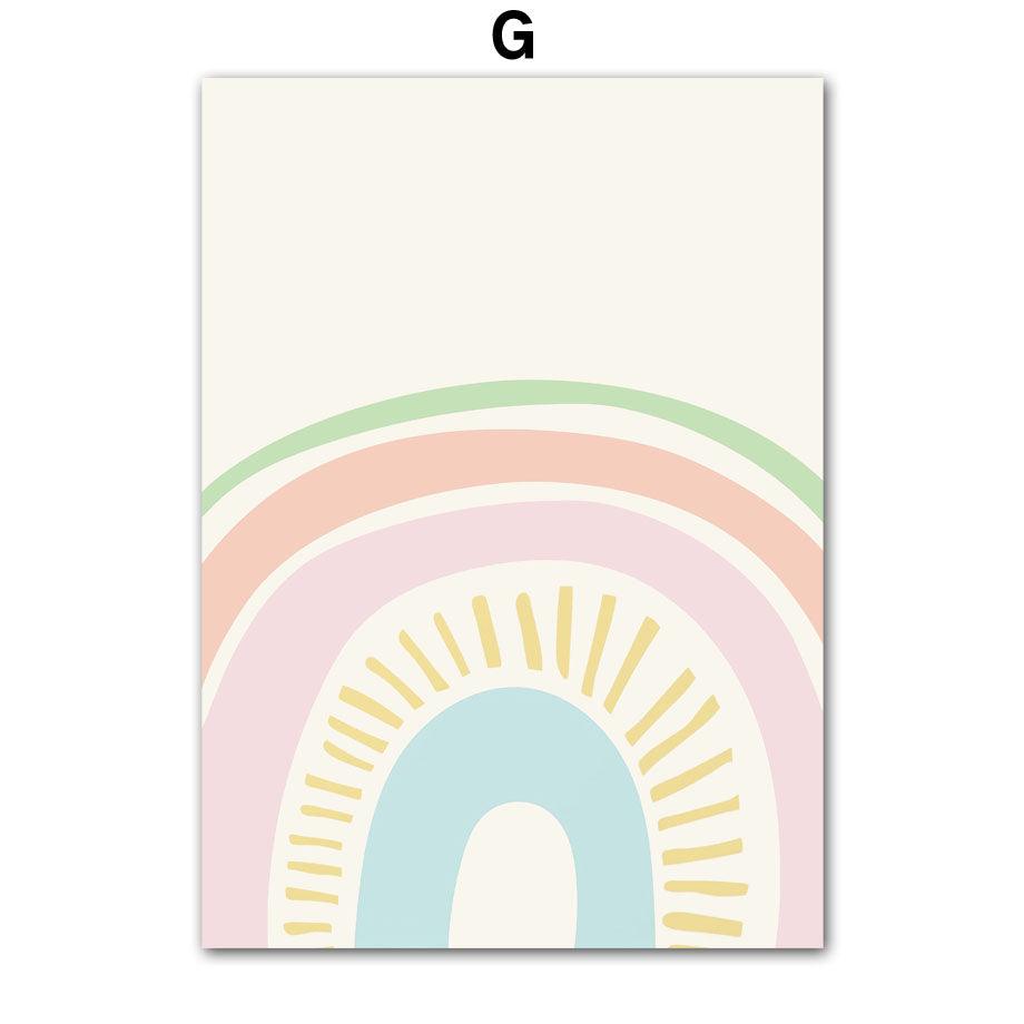 Rainbows & Sunflowers Wall Art Painting on Canvas - Divine Heart L.A.