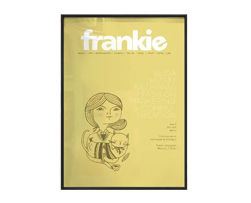 Retro Frankie Framed Canvas Collection Artfully Speaking