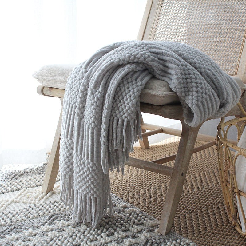 Scandi South Textured Knit Blanket - Divine Heart L.A.