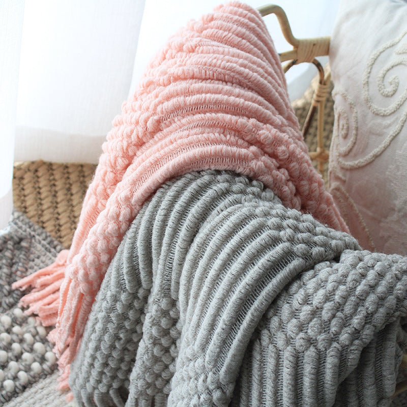 Scandi South Textured Knit Blanket - Divine Heart L.A.