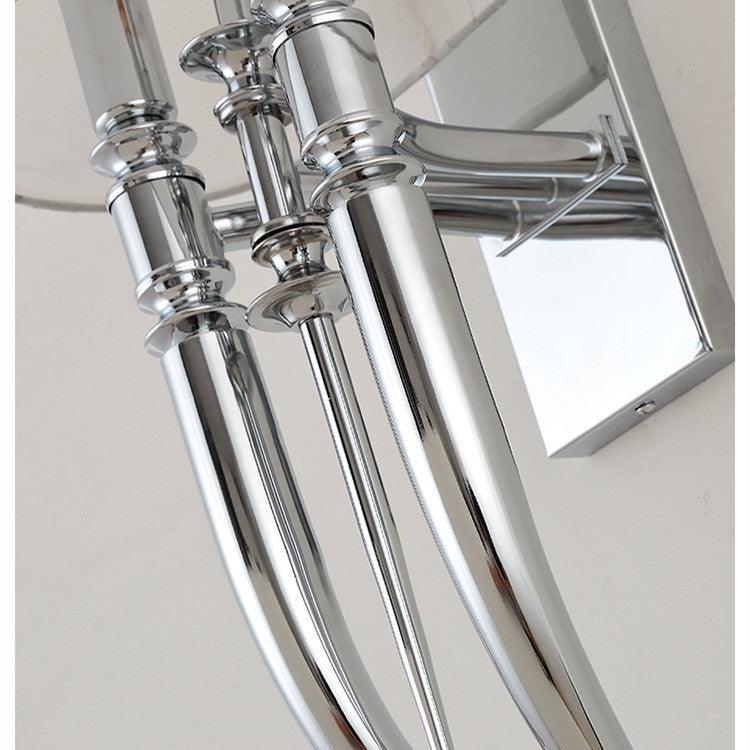 Sicilian Horn Wall Sconce in Silver - Divine Heart L.A.