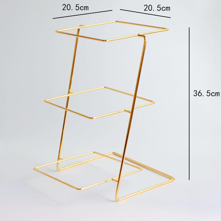Simple Luxuries Gold Plated Ceramic Dessert Display Rack - Divine Heart L.A.
