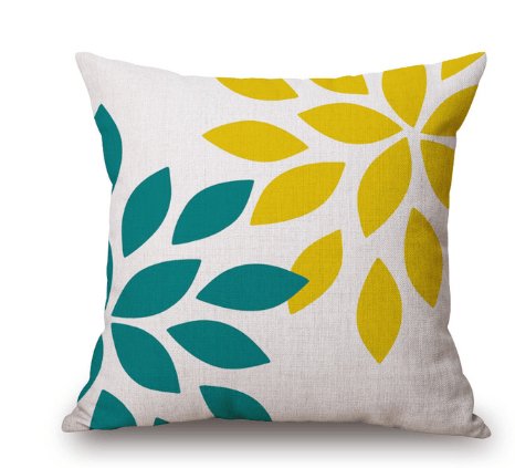 Summer Leaves Geometric Cushion Cover Collection - Divine Heart L.A.