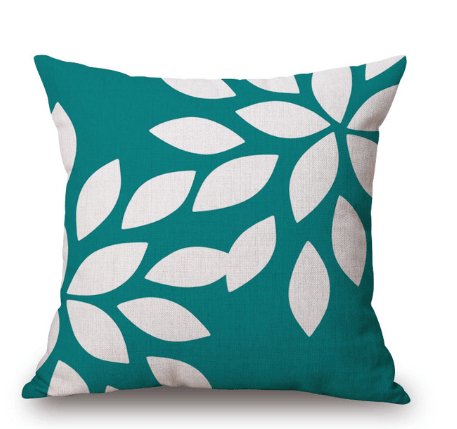 Summer Leaves Geometric Cushion Cover Collection - Divine Heart L.A.
