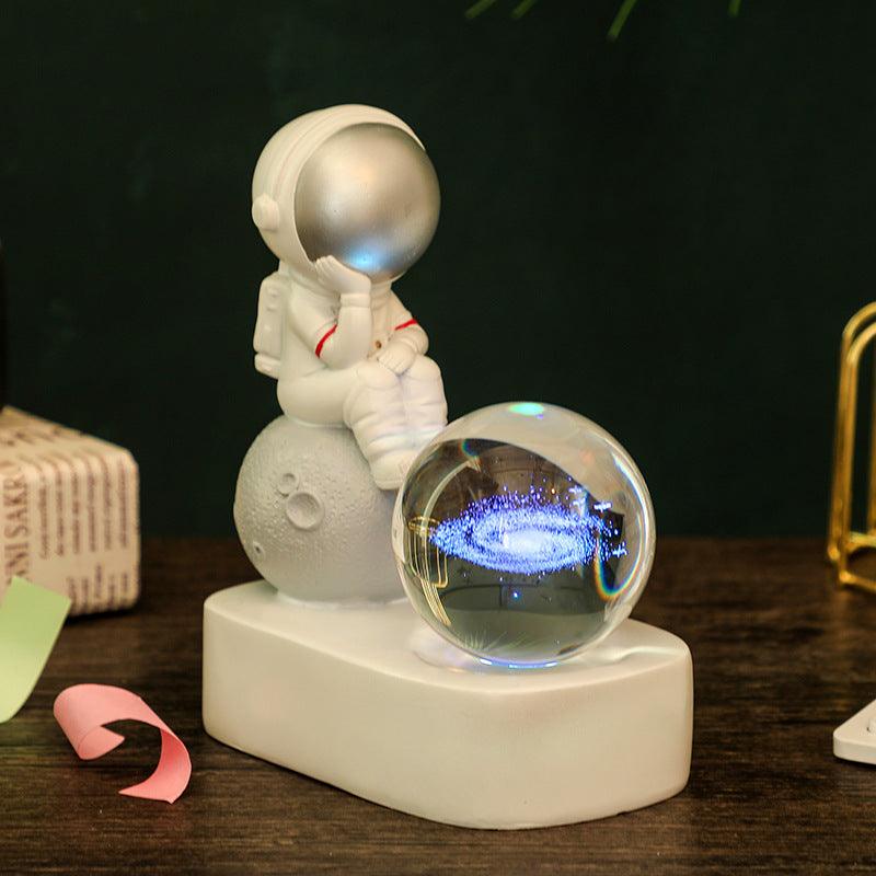 The Little Dreamer Astronaut Glowing Crystal Ball Night Light - Divine Heart L.A.