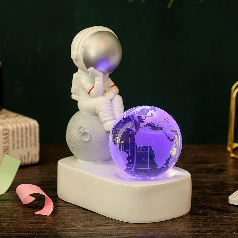 The Little Dreamer Astronaut Glowing Crystal Ball Night Light - Divine Heart L.A.