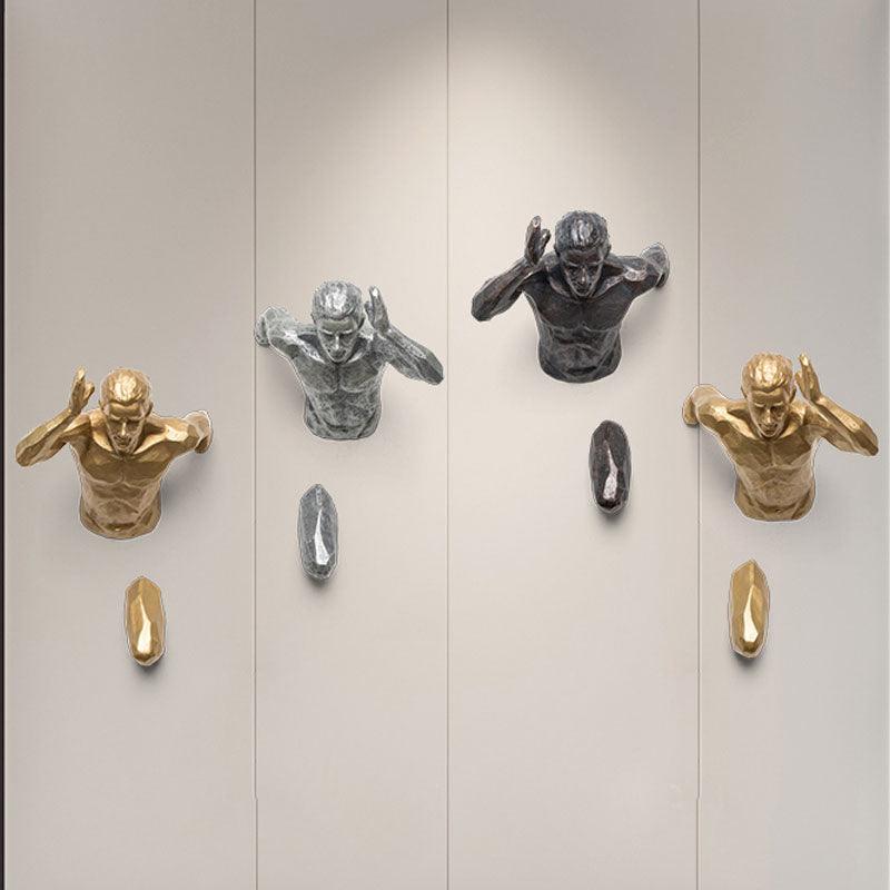 The Running Man Character 3d Wall Statue - Divine Heart L.A.