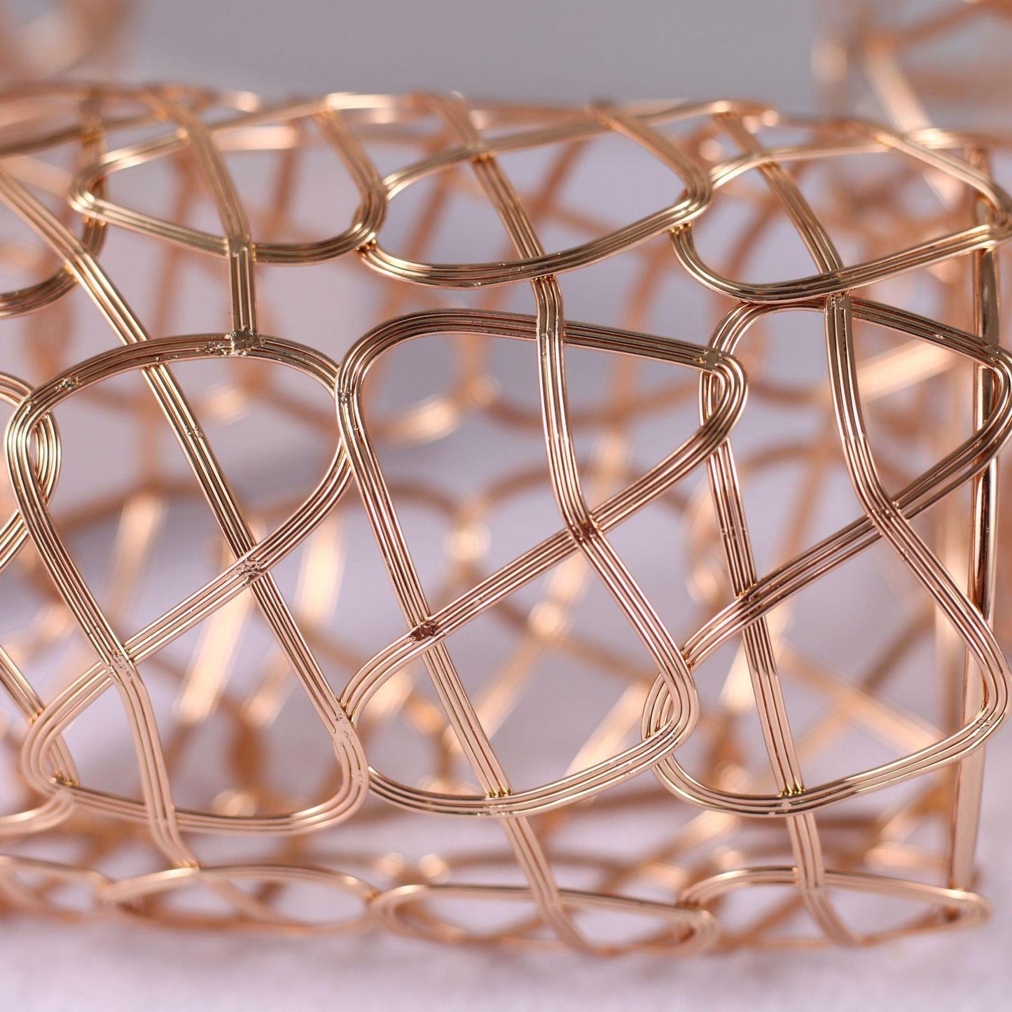 Universal Lines Electroplated Metal Candle Holder in Rose Gold - Divine Heart L.A.