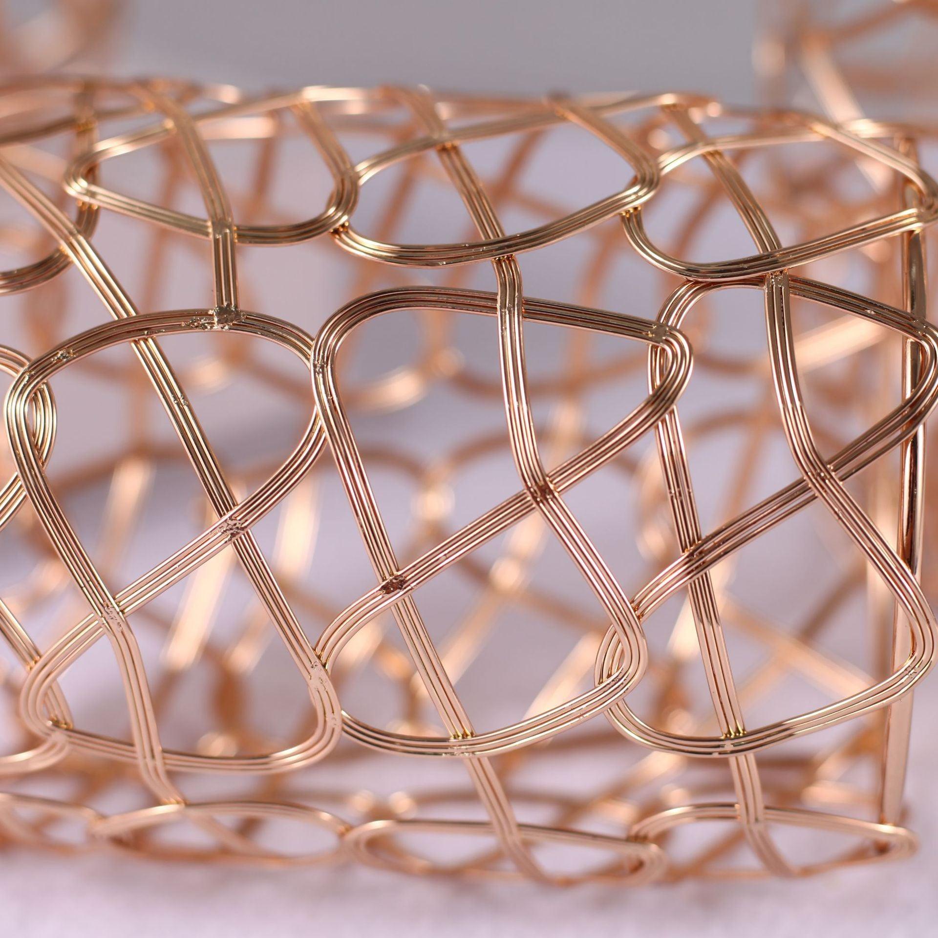 Universal Lines Electroplated Metal Candle Holder in Rose Gold - Divine Heart L.A.