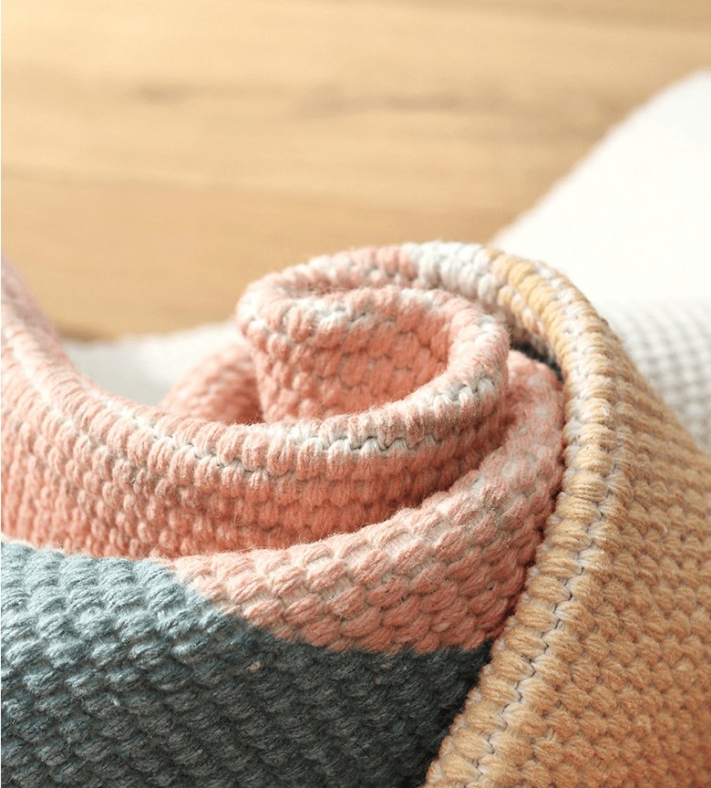 Watercolor Happy Animals Woven Floor Mat - Divine Heart L.A.